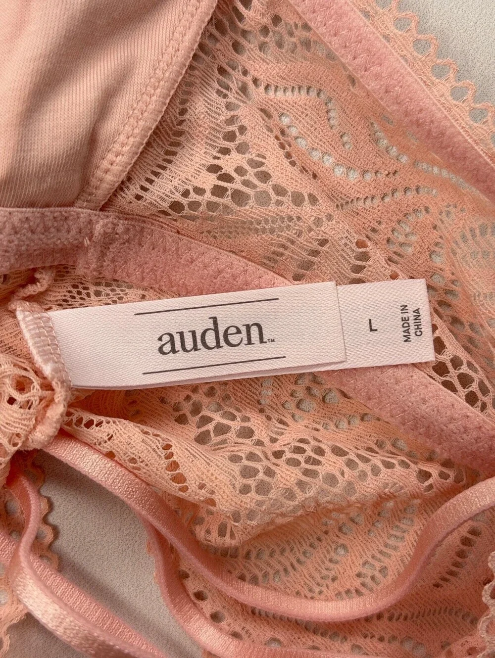 Auden Lace Bralette Bra Blush Modern Feminine Set of 3 - Womens L